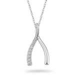 0.05-0.09 Cts  SI2 - I1 clarity and I-J color Diamond Pendant in 18K White Gold 