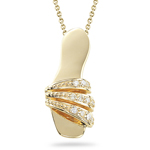 0.09-0.15 Cts  SI2 - I1 clarity and I-J color Diamond Sandal Pendant in 14K Yellow Gold
