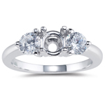 2/3 Cts Diamond Engagment Ring Setting in 14K White Gold 