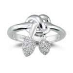 0.15-0.20 Cts  SI2 - I1 clarity and I-J color Diamond Ring in 14K White Gold