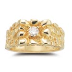 0.20 Cts Diamond Men's Ring in 14K Yellow Gold