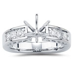 0.44 Cts Diamond Ring Setting in 18K White Gold.
