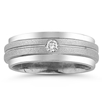 0.02-0.07 Cts SI2-I1 clarity & I-J color Diamond Wedding Band in 14K White Gold