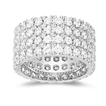 Tetra-Eternity Wedding Ring in White Gold