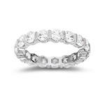 Womens Floating Eternity Wedding  Ring in White Gold