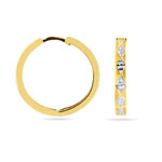 Reversible Endless Hoop Earrings in 14K Two Tone Gold