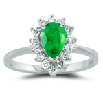 Diamond and Natural Emerald Ring