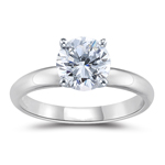 1 Carat 18K White Gold Four Prong Diamond Engagement Ring (G-SI1)