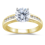 1.20 Ct Diamond Engagement Ring in 18K Yellow Gold