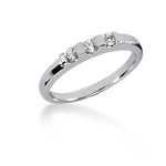 Round Cubic Zirconia Ring in White Metal