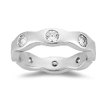Eternity Band - 0.64 Ct Diamond Wavy Eternity Band
