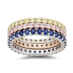 1.50 Ct Sapphire Eternity Band (Color of Your Choice)