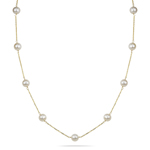 Fresh Water Pearls By The Yard Necklace in 14K Yellow Gold