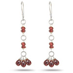 5.15 Cts Garnet Earrings in Sterling Silver
