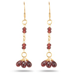 5.15 Cts Garnet Earrings in 18K Yellow Gold