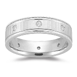 Gents Wedding Band - 1/4 Ct Diamond Eternity Band
