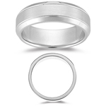 Gents Wedding Band - Beveled Mens Wedding Band