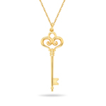 Sceptre Gold Key Pendant in 14K Yellow Gold