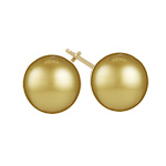 9.5-10 mm Golden South Sea Pearl (AA) Earrings in 18K Yellow Gold