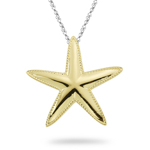 Star Fish Pendant in 18K Yellow Gold