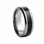 8 mm Carbon Fiber Tungsten Wedding Ring