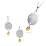 2.25 Cts Citrine Jewelry Set in Silver