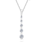 Journey Collection  - 1/4 Ct Diamond Line Pendant in 14K Gold