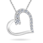 Journey Collection - 1/4 Ct Diamond Heart Pendant in 14K Gold