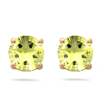 5.90 Ct 9 mm Texas Star Lemon Citrine Stud Earrings in 14K Yellow Gold