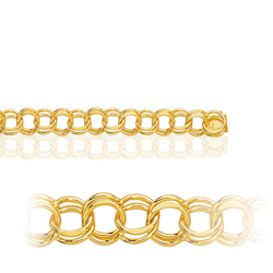 Double Link  in 14K Yellow Gold