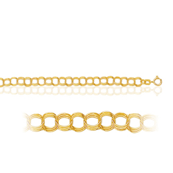 Triple Link  in 14K Yellow Gold