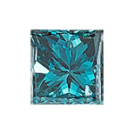 0.98 Cts of Blue Diamond  ( Princess - SI )