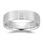 Mens Wedding Band - 1/4 Ct Diamond Wedding Band 