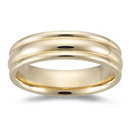 Mens Wedding Band - Gold Wedding Band 