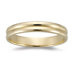 Mens Wedding Band - 4mm Gold Wedding Band 