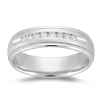 Mens Wedding Band - 1/2 Ct Diamond Wedding Band 