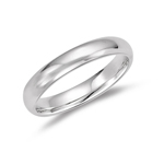 Wedding Band - 18K White Gold 4 mm Comfort-Fit Wedding Band