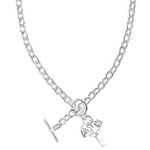 0.01 Ct  SI2-I1clarity & I-J color Diamond Charm Necklace in Sterling Silver