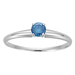 0.21-0.27 Carat Blue Diamond Engagement Ring in 14K Gold