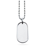 Men's Engravable Bar Pendant in Silver