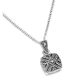 Marcasite Square Pendant in Silver