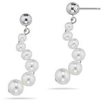 29.5 mm Cultured Pearl Earrings in 14K White Gold