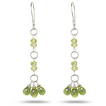 3.00-4.00 Cts Peridot Earrings in Sterling Silver