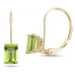 1.25 Cts Peridot Stud Earrings in 14K Yellow Gold