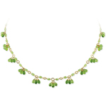 18.88 Cts Peridot Necklace in 18K Yellow Gold