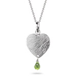 0.75 Cts Peridot Pendant in Sterling Silver