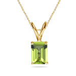 1.50 Cts Peridot Pendant in 14K Yellow Gold