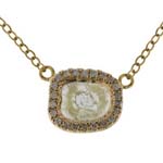 0.07-0.17 Cts Diamond & 0.37-0.57 Cts Faint Yellow Slice Diamond Pendant in 14K Yellow Gold