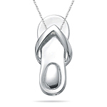 Sandal Pendant in 14K White Gold