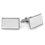 Emerald Men's Cufflinks in Sterling Silver